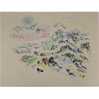 LA BRUME SUR LA MONTAGNE SAINTE-VICTOIRE, 1950 (Tav. 33) - André Masson