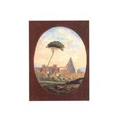 [HENNEZEL] LES VOYAGES EN ITALIE DE BÉAT DE HENNEZEL, ARCHITECTE 1791 - 1796. Huit paysages de Rome, Genzano, Tivoli, Naples et Florence - Plaquette d'exposition (Genève). Texte d'Anne de Herdt