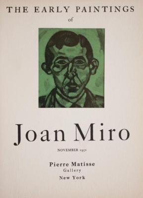 [MIRO] THE EARLY PAINTINGS OF JOAN MIRÓ - Catalogue d'exposition Pierre Matisse Gallery (1951)